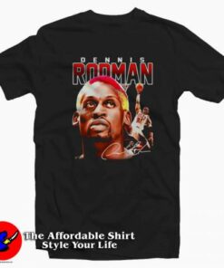 Old Vintage Dennis Rodman Black Album T-shirt On Sale