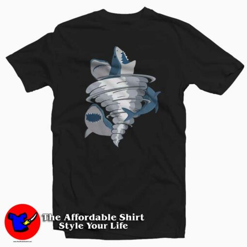 Original Halloween Tornado Shark T-shirt On Sale