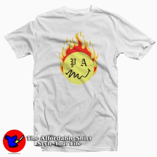 Palm Angels Flame Burning Head T-shirt On Sale