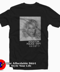 Pamela Anderson Houston Police Graphic T-Shirt On Sale