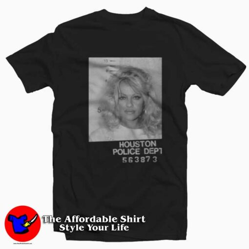 Pamela Anderson Houston Police Graphic T-Shirt On Sale