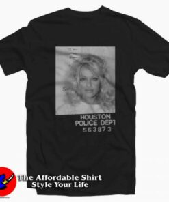 Pamela Anderson Houston Police Graphic T-Shirt On Sale