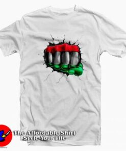 Pan African UNIA Flag Fist Unisex T-Shirt On Sale Pan African UNIA Flag Fist Unisex T-Shirt On Sale
