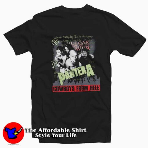 Pantera Cowboys From Hell Graphic Vintage T-Shirt On Sale