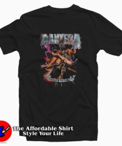 Pantera Cowboys From Hell Riding Skeleton T-shirt On Sale