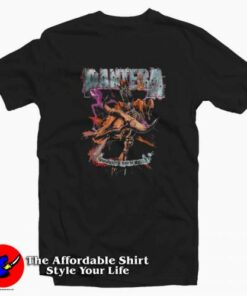 Pantera Cowboys From Hell Riding Skeleton T-shirt On Sale