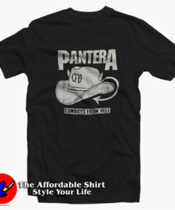 Pantera Distressed Hat Cowboy From Hell T-shirt On Sale
