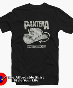 Pantera Distressed Hat Cowboy From Hell T-shirt On Sale