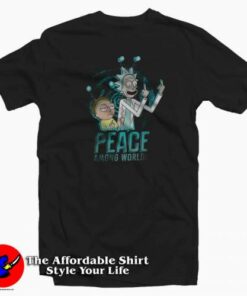 Peace Among Word Rick And Morty T-Shirt Cheap