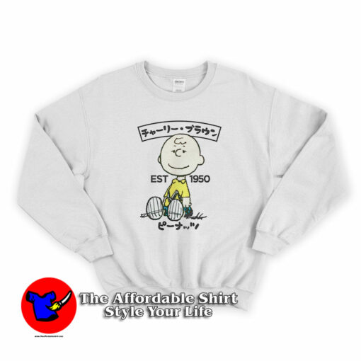 Peanuts Charlie Brown Kanji Unisex Sweatshirt On Sale