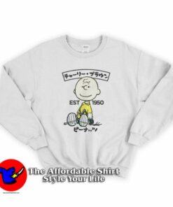 Peanuts Charlie Brown Kanji Unisex Sweatshirt On Sale Peanuts Charlie Brown Kanji Unisex Sweatshirt On Sale