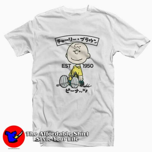 Peanuts Charlie Brown Kanji Unisex T-shirt On Sale