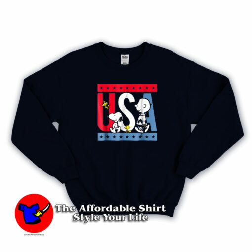 Peanuts Snoopy Americana USA Unisex Sweatshirt On Sale