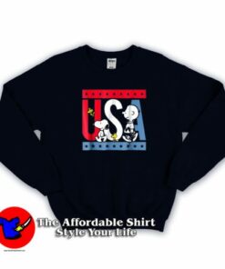 Peanuts Snoopy Americana USA Unisex Sweatshirt On Sale 2