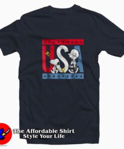 Peanuts Snoopy Americana USA Unisex T shirt On Sale 1