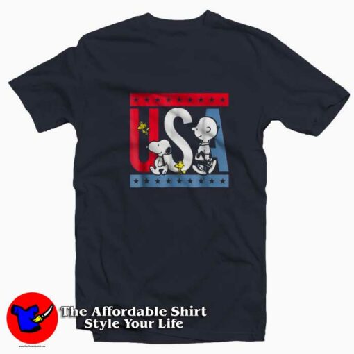 Peanuts Snoopy Americana USA Unisex T-shirt On Sale