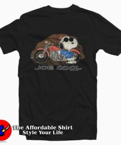 Peanuts Snoopy Joe Cool Harley Flames T shirt On Sale 1