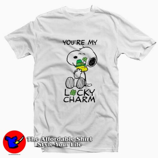 Peanuts St Patrick’s Snoopy Lucky Charm T-shirt On Sale