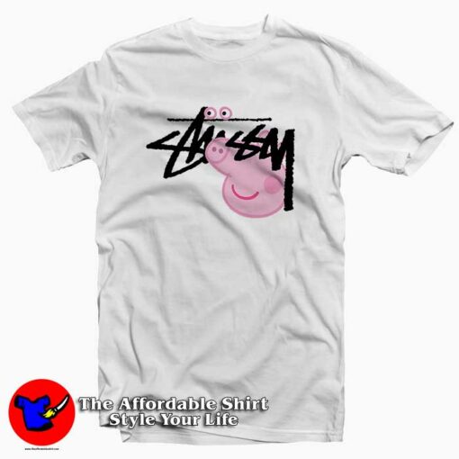 Peppa Pig X Stussy Parody Tee Shirt