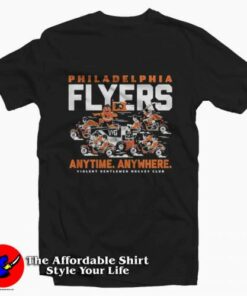 Philadelphia Flyers Anytime Anywhere Graphic T-Shirt On Sale Philadelphia Flyers Anytime Anywhere Graphic T-Shirt On Sale