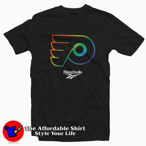 Philadelphia Flyers Reebok Rainbow Graphic T-Shirt On Sale