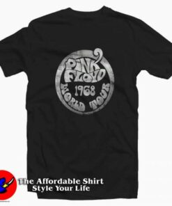 Pink Floyd-1968 World Tour Blackberry Heather T-shirt On Sale