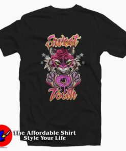Pink Tiger Donut Sweet Tooth Unisex T-shirt On Sale Pink Tiger Donut Sweet Tooth Unisex T-shirt On Sale