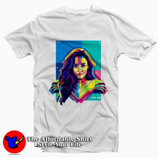 Pop Art Gal Gadot Wonder Women 84 T-shirt On Sale