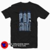 Pop Smoke Chrome Letters & Blue Flames T-shirt On Sale