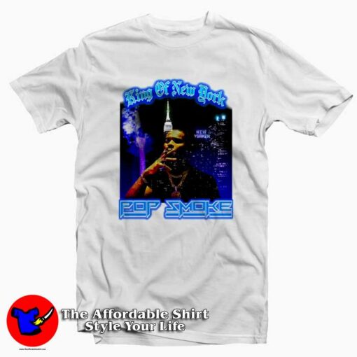 Pop Smoke King of New York White T-shirt Cheap