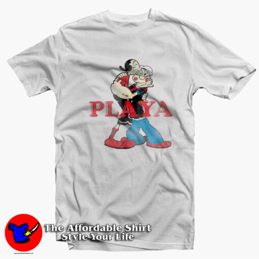 Popeye Playa Olive Oyl Cartoon Vintage Unisex T-shirt On Sale