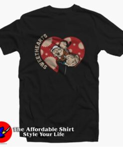 Popeye The Sailor Man Olive Oyl Sweet Hearts T-shirt On Sale Popeye The Sailor Man Olive Oyl Sweet Hearts T-shirt On Sale