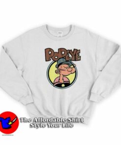 Popeye The Sailorman Halftone Comic Sweatshirt On Sale Popeye The Sailorman Halftone Comic Sweatshirt On Sale