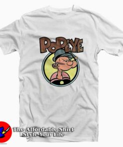 Popeye The Sailorman Halftone Comic T-shirt On Sale Popeye The Sailorman Halftone Comic T-shirt On Sale