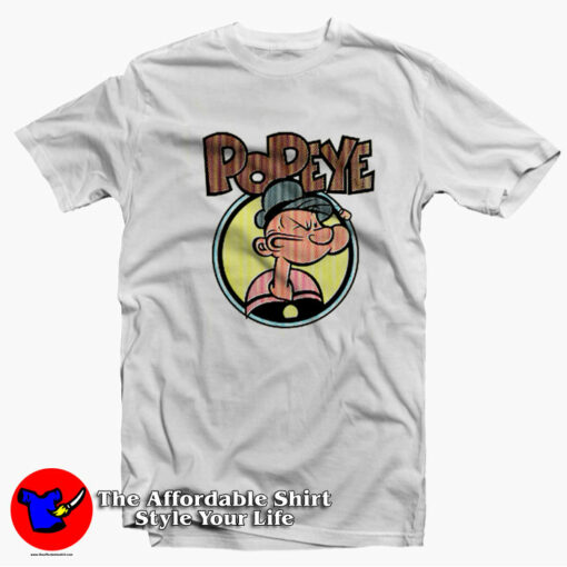 Popeye The Sailorman Halftone Comic Vintage T-shirt On Sale