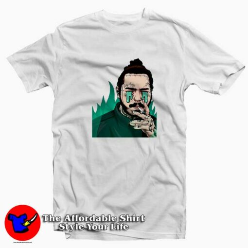 Post Malone Green Slime Smok  Unisex T-shirt On Sale