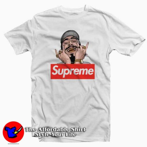 Post Malone With Golden Brace Supreme T-Shirt Supreme Collectio