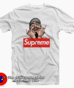 Post Malone With Golden Brace Supreme T-Shirt Supreme Collectio Post Malone With Golden Brace Supreme T-Shirt Supreme Collectio