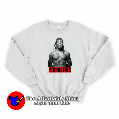 Potrait Young Pac Thug Life Unisex Sweatshirt On Sale