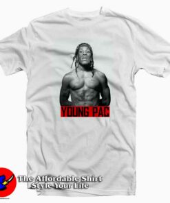 Potrait Young Pac Thug Life Unisex T-shirt On Sale Potrait Young Pac Thug Life Unisex T-shirt On Sale
