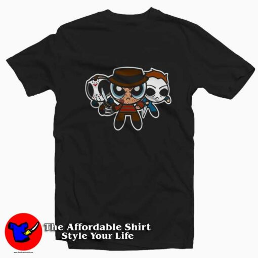 Power Puff Serial Killers Parody Halloween T-shirt On Sale