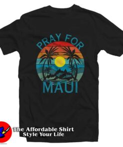 Pray For Maui Hawaii Wildflower Graphic T-Shirt On Sale Pray For Maui Hawaii Wildflower Graphic T-Shirt On Sale