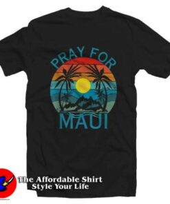 Pray For Maui Hawaii Wildflower Graphic T-Shirt On Sale Pray For Maui Hawaii Wildflower Graphic T-Shirt On Sale