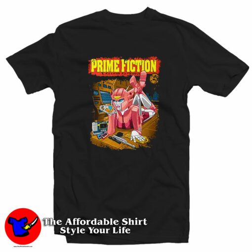 Prime Fiction Cartoon Optimus Prime Parody T-Shirt