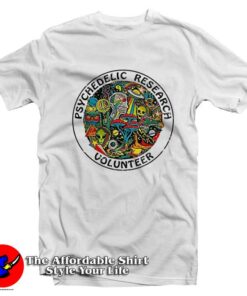 Psychedelic Research Volunteer Graphic T-Shirt On Sale