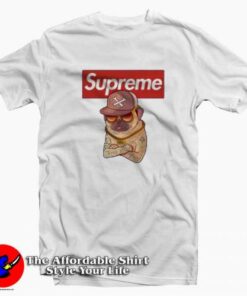 Pug Gansta Dog Supreme T-Shirt Supreme Collectio