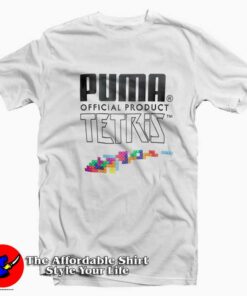 Puma x Tetris Vintage Vidio Game Unisex T shirt On Sale 1