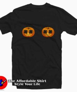 Pumpkin Boobs Funny Halloween Unisex T shirt On Sale 1