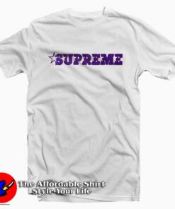 Purple Supreme Star Logo T Shirt Supreme Collection 1