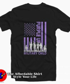Purple Up for Military Child Funny Graphic T Shirt On Sale 2